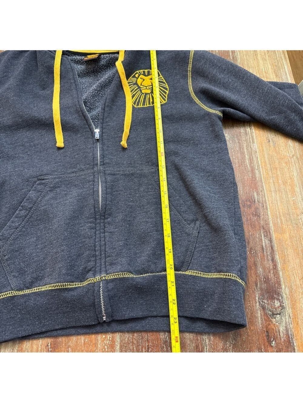Disney The Lion King Broadway Full Zip Hoodie Gray Yellow XS - Picture 9 of 10